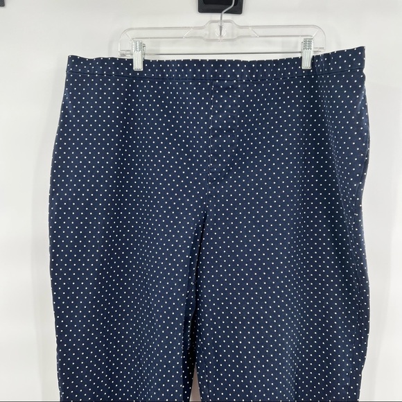 Isaac Mizrahi blue white polka dot pants trousers size 28WT - Picture 2 of 9